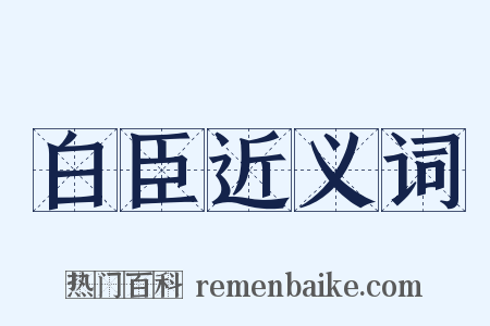 白臣近义词是什么意思的图片